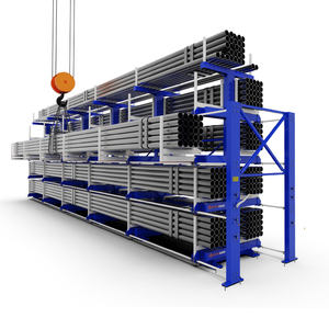 टेलीस्कोपिक कैंटिलीवर रैक स्टील पाइप वर्ग ट्यूब और ट्यूबलर सामग्री के लिए भंडारण रैक - Product Image 1