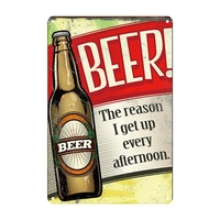 Plaque en étain sur mesure, Vintage, chic, en métal, bière, rustiques, 1 pièce