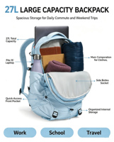 Sac à dos pour ordinateur portable léger antivol avec logo personnalisé, sac de voyage imperméable, sac de randonnée, sac de sport pour femme et homme, grande capacité