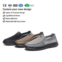Mocassins décontractés en maille pour hommes, respirants, avec empeigne ajourée, chaussures de marche légères, semelle antidérapante, pour la conduite quotidienne