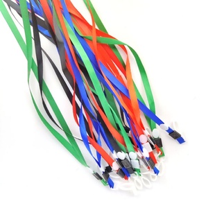 Promotional Solid Blank Plain Colored Exhibition Neck Straps ID Card Holder <b>Lanyards</b> for Name Badge - Product Image 1