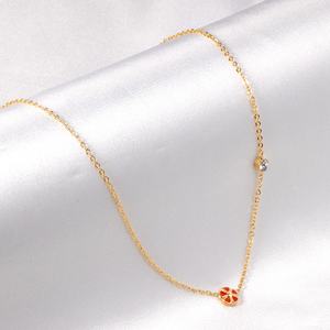 Joyería Personalizada al por Mayor, Collar con Colgante de Cadena en Forma de Flor, Chapado en Oro de 18K, Acero Inoxidable - Product Image 5