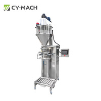 Machine de remplissage semi-automatique à 2 têtes pour poudres et granulés (levure, café, sel, épices) de 5g à 500g pour l'industrie alimentaire, pour sacs préformés