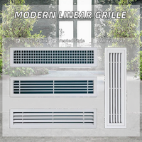 Grille de ventilation linéaire moderne en alliage d'aluminium détachable