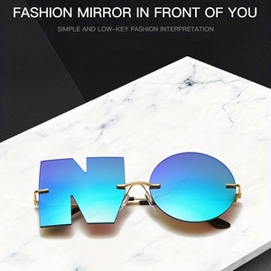 Gafas Elegantes sin Montura para Mujer con Extremos Espejados, Sin la Marca de Lujo - Product Image 4