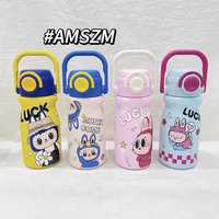 Personnalisable 500ml nouveau dessin animé mignon Bulabubuu étudiant enfants Portable extérieur en acier inoxydable paille bouteille d'eau tasse