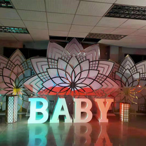 Venta caliente boda fiesta eventos muebles oro/blanco acrílico <span class=keywords><strong>PVC</strong></span> bebé carta <span class=keywords><strong>Mesa</strong></span> - Product Image 3