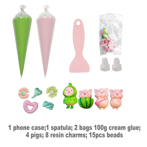 Kits DIY 2026 : Colle crème colorée pour loisirs créatifs, motif cochon mignon, pour coques de téléphone - Product Image 2