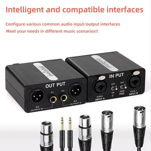 Eliminador de zumbidos profesional Aislador de audio de bucle de tierra 4 en 1 para sistemas de sonido, Subwoofers, altavoces de karaoke - Product Image 2