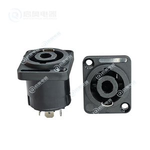 4P Square Metal Speakon Femelle <span class=keywords><strong>Jack</strong></span> Socket Audio <span class=keywords><strong>3</strong></span> 4 <span class=keywords><strong>5</strong></span> 6 7 Pin Chassis <span class=keywords><strong>XLR</strong></span> Connector Socket PCB Panel Mount <span class=keywords><strong>Cable</strong></span> Connector - Product Image 1