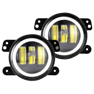 סיטונאי 4 אינץ 3.5 אינץ 20000lm 60w מלאך העין led ערפל אור DRL אמבר איתות led עבודה אור רכב ערפל אור