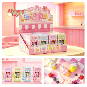 Squishies Kawaii Nuage Crème Glacée TPR Ultra Doux à Rebond Lent Jouet Sensoriel Anti-Stress pour Soulager l'Anxiété - Product Image 3