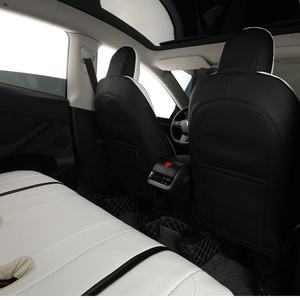 Housses de siège de voiture en cuir respirant et imperméable, personnalisées par le fabricant EKR, ensemble complet de 9 pièces pour <span class=keywords><strong>Tesla</strong></span> <span class=keywords><strong>Model</strong></span> <span class=keywords><strong>3</strong></span>/SENTRA, 4 saisons - Product Image 4