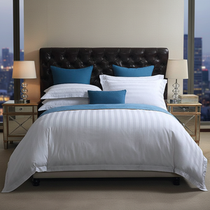 Juego de Funda de Edredón a Rayas Blancas, Tamaño Personalizado, Calidad de Hotel, Lujo, Suave, para Hoteles de 4 y 5 Estrellas, Juego de Ropa de Cama a Rayas - Product Image 1