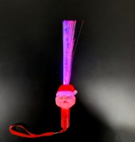 Bâton lumineux de Noël multicolore à LED Bonhomme de neige en fibre optique Bâton lumineux en plastique