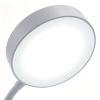 Lampe de bureau LED 8W 480lm avec col de cygne flexible, lampe de lecture AC avec base en bois, température de couleur réglable et intensité variable