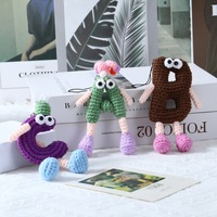 Emotionele gehaakte sleutelhangers handgemaakt mini grappige komkommer cadeau onder de 1 dollar gehaakte cadeaus emotionele fruitjes