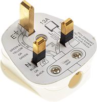 JT006 Selbsterdender Stromstecker (Italienische & UK-Standards) 3 Steckdosen 13A Langlebige PVC- & Kupferkonstruktion