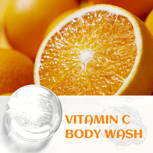 Gel douche pour le corps à la vitamine C et aux agrumes, marque privée, avec beurre de karité et aloe vera, vitamine E, formule hydratante pour une peau éclatante, 300 ml - Product Image 6