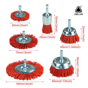 <span class=keywords><strong>Brosse</strong></span> à rouleau abrasive en nylon de 25 mm avec tige hexagonale de 1/4 po pour <span class=keywords><strong>perceuse</strong></span>, <span class=keywords><strong>brosse</strong></span> à roue en nylon pour le <span class=keywords><strong>nettoyage</strong></span> de la rouille du bois, outil de débavurage - Product Image 3