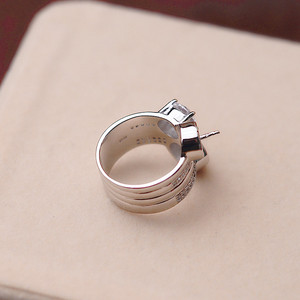 แหวนเงินแท้ S925 แบบปิด ประดับมุก ดีไซน์ทันสมัย อุปกรณ์ทำเครื่องประดับ DIY จาก Stars Empty Tray ผลิตภัณฑ์กึ่งสำเร็จรูป 123 - Product Image 4