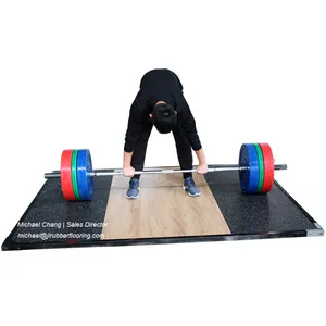 Durable衝撃吸収Gym Fitness Room Weightlifting Floor保護50ミリメートルゴムタイル