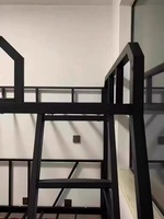 Lit superposé commercial en acier pour adultes et étudiants, style moderne, structure métallique, dortoir, réglable, écologique, rangement, école, hôtel