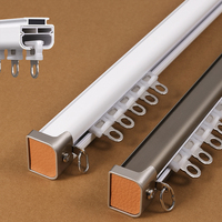 Rail de rideau carré en aluminium aéronautique 6305-T5, personnalisable, fixation plafond/mur, écologique, durable, accessoire de fenêtre