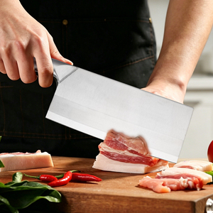 Cuchillos de cocina chinos de acero inoxidable de alta calidad, profesionales y aptos para uso alimentario, cuchillos chinos para cortar carne. - Product Image 3