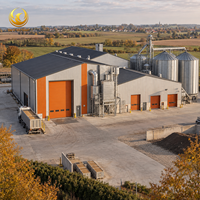 Bâtiment industriel agricole en acier pour le traitement des céréales, entrepôt de stockage d'aliments, usine de silos
