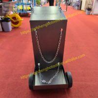 Chariot de soudage industriel en acier à quatre roues SBT, chariot pour bouteilles de gaz, OEM, pliable, durable, outils, garantie 1 an