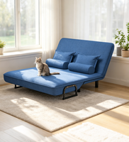 Sofá Cama de Tela para Hotel/Apartamento, Respaldo Ajustable, Cojín de Asiento Grueso, Funda Extraíble y Lavable, OEM ODM VLranlife