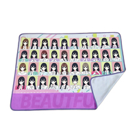 Couverture en polaire flanelle 100 % polyester, personnalisable, portable, super douce, imprimée de dessins animés, pour hôtel et usage domestique