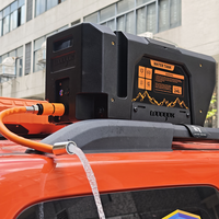 Réservoir d'eau pressurisé portable de 24 L, kit de douche extérieure alimenté par batterie à charge rapide pour le camping, la randonnée, le 4x4 tout-terrain