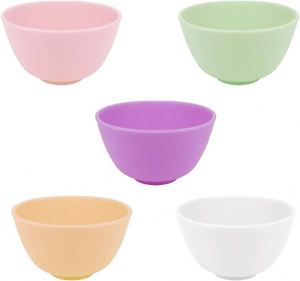 Bols de préparation et de service réutilisables multicolores, bol à masque facial, bol à mélanger en silicone - Product Image 4