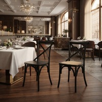 Chaise de salle à manger en bois de bouleau massif, moderne, empilable, pour banquets, restaurants, hôtels, mariages, utilisation intérieure et extérieure