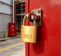 Cadenas en laiton AU003 pour services d'incendie, conforme à la norme AS4428.17, cadenas d'accès d'urgence pour l'Australie et la Nouvelle-Zélande, vente en gros d'usine