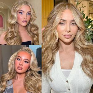Perruque Lace Front Blonde 13x4 Pré-épilée pour Femme, Blond Cendré avec Mèches, Aspect Naturel, Ondulations Souples, pour Cosplay, Usage Quotidien et Fêtes - Product Image 4