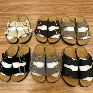 Sandalias <span class=keywords><strong>Birkenstock</strong></span> Arizona de Gamuza con Plataforma Acolchada de Piel Vacuna, Estampadas, Tipo Mocasín, Antideslizantes con Suela de <span class=keywords><strong>Goma</strong></span> - Product Image 4