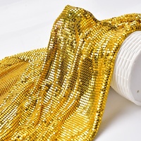 Tissu en maille métallique souple à paillettes 45*150 cm Or Argent Noir, garniture en feuille d'aluminium sexy pour DIY soutien-gorge, caraco, robe de club, sacs