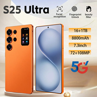 Smartphone S25 Ultra 5G Android 15 Layar HD 7,3 Inci RAM 16GB ROM 1TB Kamera 108MP 8800mAh Dual SIM Buka Kunci Wajah Sidik Jari