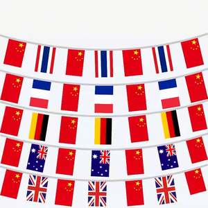 Drapeaux de sport d'extérieur en polyester 14*21cm avec logo personnalisé, mini drapeaux de Bolivie à agiter à la main, impression numérique, personnalisables - Product Image 2