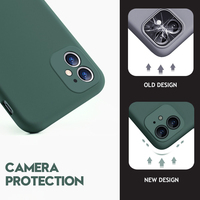 Funda de silicona líquida mate para iPhone 11, funda suave Flexible a prueba de golpes para Apple iPhone 12 13 Pro Max
