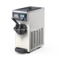 Machine à glace molle commerciale blanche en acier inoxydable compacte pour café, chariot mobile, comptoirs/bancs
