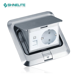 2025 shinelite thiết kế mới ổ cắm thép không gỉ chuyển đổi ổ cắm đôi Hidden tầng ổ cắm với giá nhà máy - Product Image 4