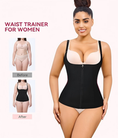 Faja Reductora de Neopreno con 2 Varillas de Acero, Top Ajustable con Cremallera y Hebilla para Moldear la Cintura y el Abdomen
