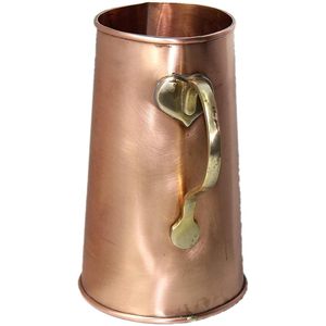 PARIJAT CLASSIC STYLE Pot de jardinière succulente en métal cuivré de 9 pouces avec poignée de jante Pot de plantes en cuivre artisanal pour fleurs et plantes - Product Image 1