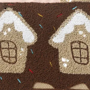 2024 toalla personalizada bordado pan de jengibre funda de cojín de Navidad decoración del hogar árbol de Navidad funda de almohada de terciopelo