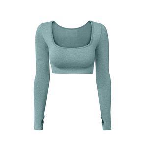 2021ใหม่แฟชั่นผู้หญิงแขนเต็มพืชท็อปส์ซูของแข็งเสื้อยืดเสื้อผ้าแฟชั่นฤดูร้อนพืชเสื้อยืด - Product Image 6