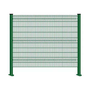 Hiện Đại Cong Trang Trí Kim Loại Hàng Rào Lưới Sốc Hấp Thụ Thời Tiết Rustproof PVC Lớp Phủ Plaza Màu Xanh Lá Cây Cho Khu Dân Cư Bãi - Product Image 2